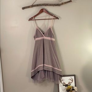 Rye Spaghetti Strap Dress w/ Layered Tulle Trim